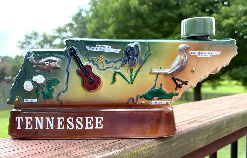 Queen Anne Tennessee State Shaped Liquor Bottle Decanter w/ Stopper